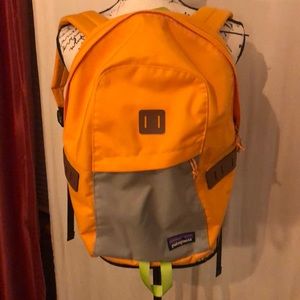 Patagonia small hiking backpack in orange